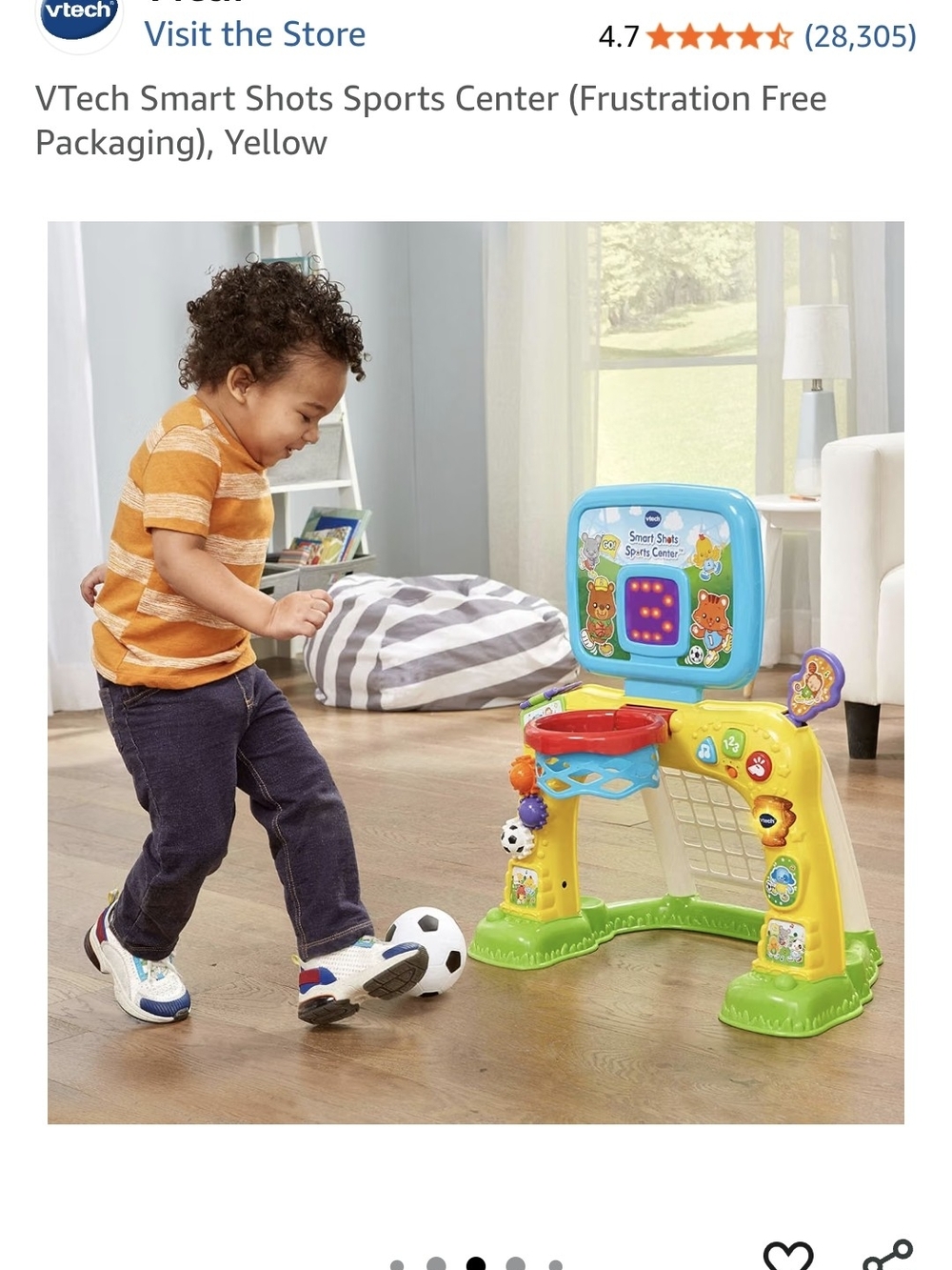 VTech Smart Shots Sports Center – Yellow & Blue Interactive Playset